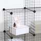 image 8 of HOMCOM DIY 6 Cube Metal Wire Rack Interlocking Storage Cabinet Organiser Display