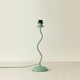 image 3 of ValueLights Wiggle Moss Green Metal Table Lamp Base Green