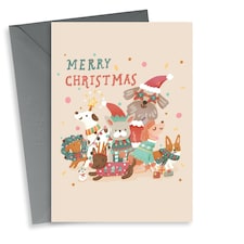 Cute Christmas Card - Mischievous Pets