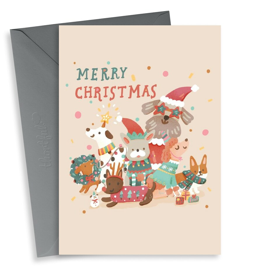 image 1 of Cute Christmas Card - Mischievous Pets