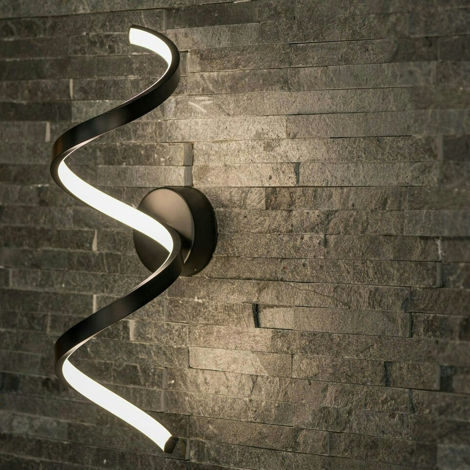 image 1 of ValueLights Infinity Black Single Twist Integrated LED Wall Light