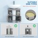 image 6 of kleankin Bathroom Pedestal Under Sink Cabinet with Storage Shelves, Door, Grey Grey | Grey