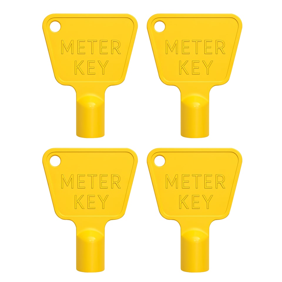 image 1 of Triangle Utility Key, Gas & Electric Meter Key with Triangular Socket - 4pcs