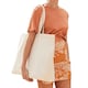 image 2 of Westford Mill Canvas Oversized Tote Bag | Multi | Natural | 1
