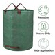 image 2 of Dihl 2x 272 Litre Heavy Duty Garden Waste Bags, Reusable Rubbish Sacks with Upper and Side Handles, 67cm Ã¸ x 76 cm, Green, Woven Polypropylene. For Waste, Rubble, Grass, Leaves and More. Pack of 2