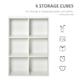 image 4 of HOMCOM Cubic Cabinet Bookcase Storage Shelves for Home Office, White