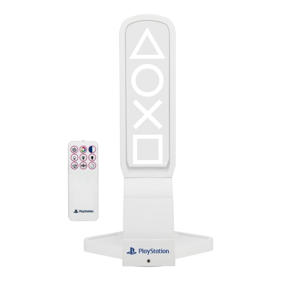 image 1 of PlayStation 3 in 1 Headphone Stand & Charging Station, Officially Licensed RGB Gaming Accessory, Paladone
