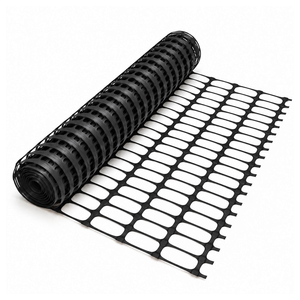 image 1 of Heavy Duty Black Safety Barrier Mesh Fencing 1mtr x 15mtr | Black | 1
