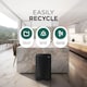 image 3 of 60L Stainless Steel Rubbish Bin, 2 x 30L Removable Recycling Bins & 3L Compost Bin Included