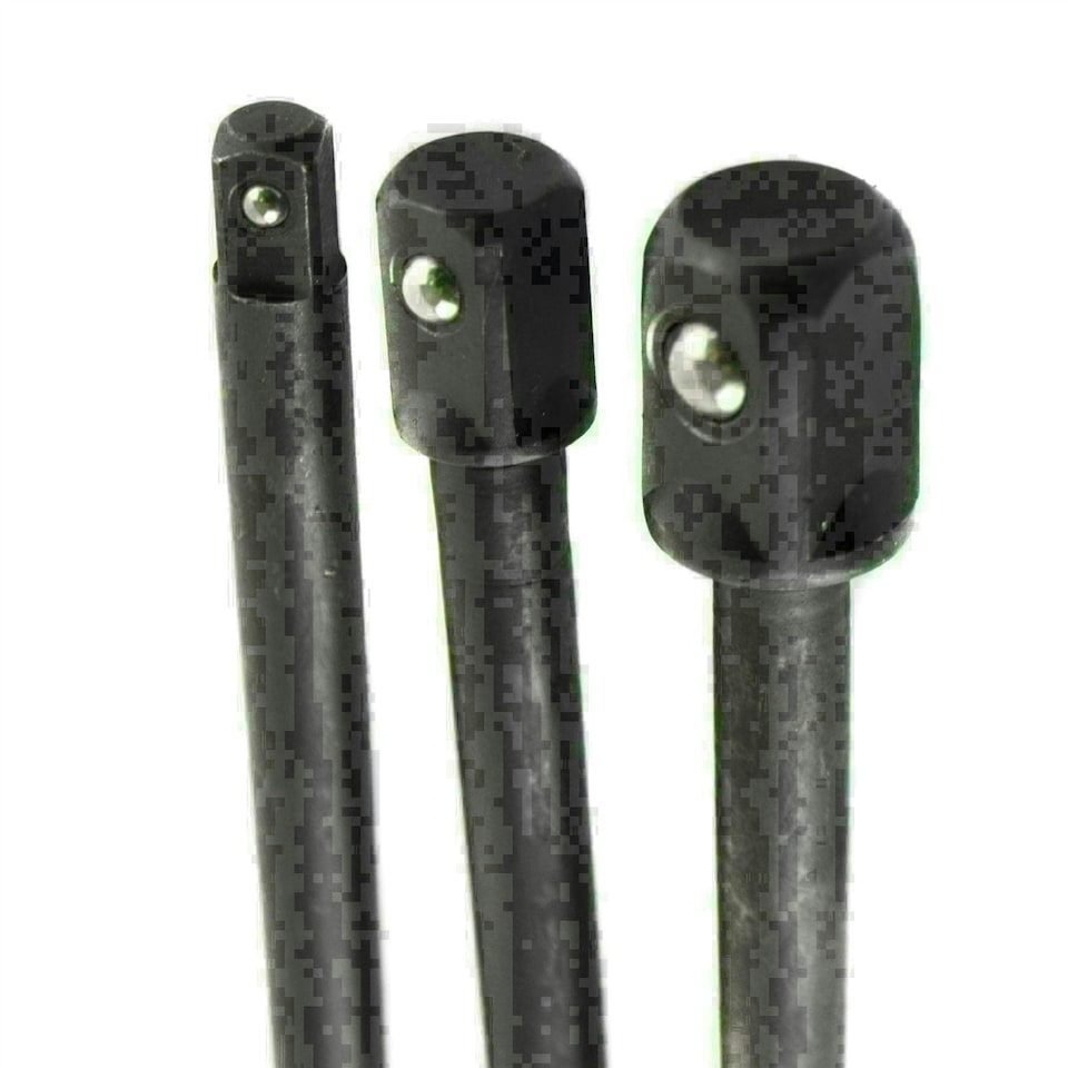 image 1 of 150mm Socket Adapter Adaptor Hex Extension Set Mixed Drive 1/4 3/8 + 1/2 3pc