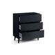 image 4 of Retro Anthracite Chest - 3 Drawers