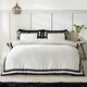 image 6 of Catherine Lansfield So Soft Mono Panel Cream Duvet Cover Set Cream | King