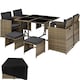 image 1 of Garden Table and Chairs Bilbao - 8 seats, weather and UV-resistant, rain cover | Brown | nature | 1