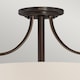 image 2 of Chantilly 3 Light Semi Flush Ceiling Light Palladian Bronze, E27