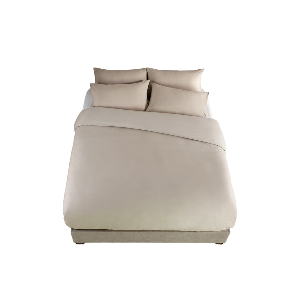 image 1 of Everyday Luxury Cotton Duvet Cover Set - Warm Pebble | Grey | Warm Pebble | King