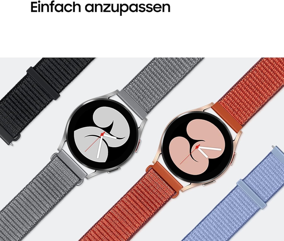 image 1 of Samsung Galaxy Watch 4-5-5 Pro Fabric Woven Nylon Band 20mm M Light Blue - ET-SVR86MLEGEU