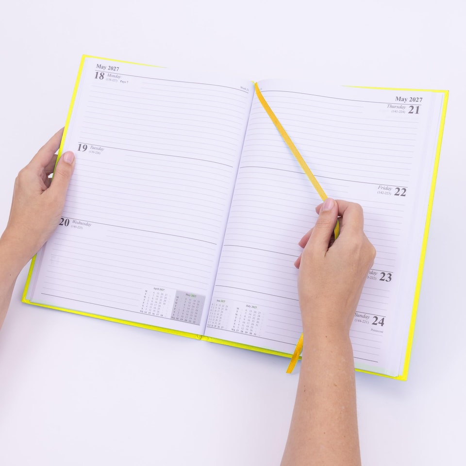 image 1 of evelay 2027 Week to View Diary A4 Yellow