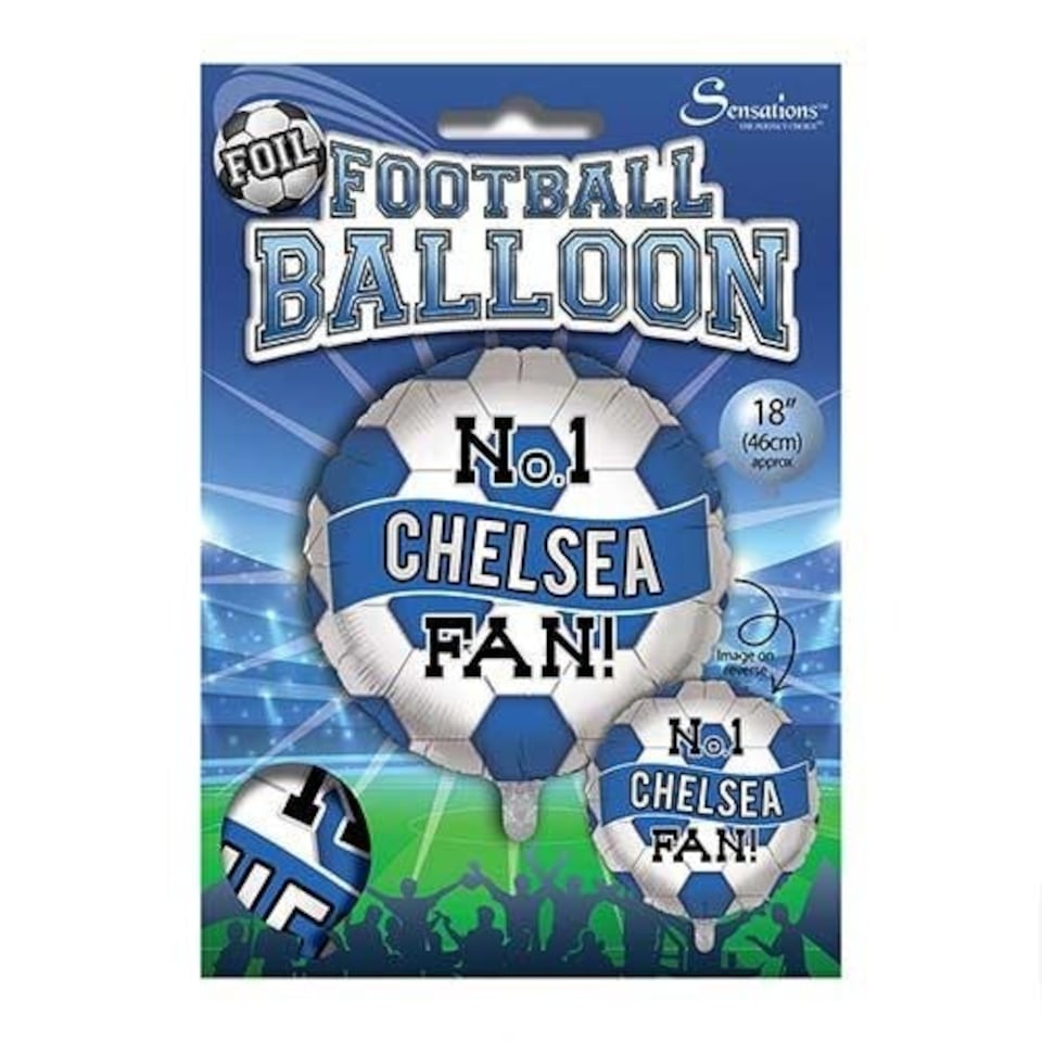 image 1 of No. 1 Chelsea Fan Football Round Foil Helium Balloon 46cm / 18 in | Blue