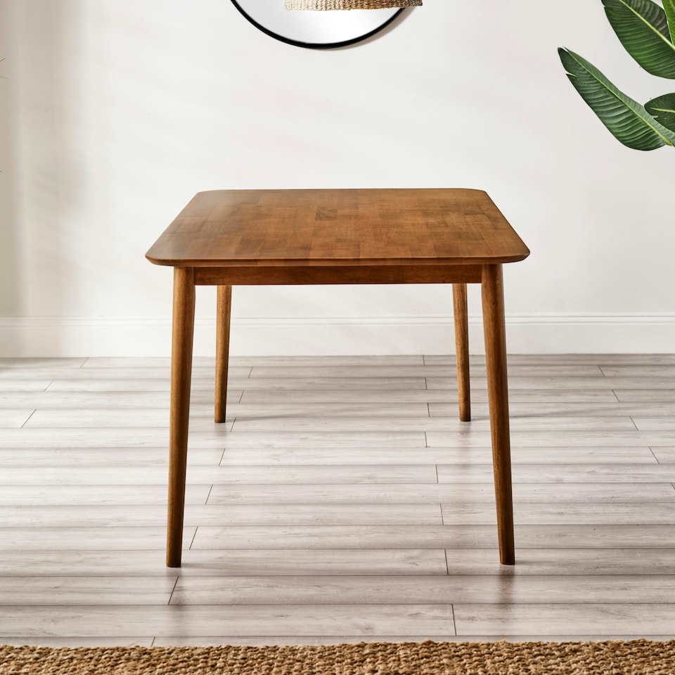 image 1 of Furniturebox Lynton Large Walnut Effect Solid Wood Dining Table
