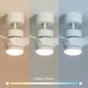image 3 of ValueLights White 24 Inch Ceiling Fan Integrated LED & Remote