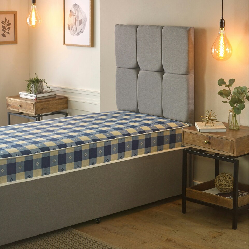 image 1 of Budget Plus Spring Mattress - 6.5" Deep, Durable Design | Blue | Small Single
