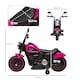 image 7 of HOMCOM 6V Electric Motorbike with Training Wheels, One-Button Start - Pink