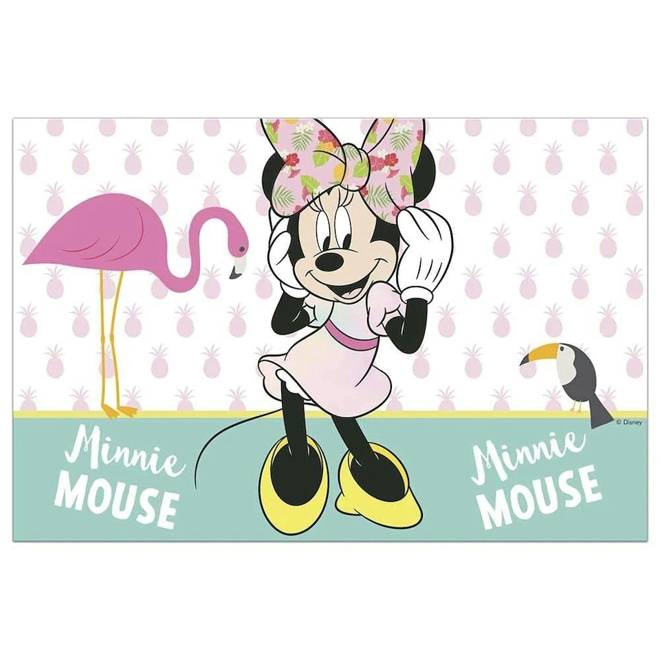 image 1 of Disney Tropical Minnie Mouse Party Table Cover - Multicoloured - One Size