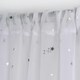 image 2 of OHS Metallic Star Slot Top Sheer Net 2 Panel Voile Curtains, 55x87'' - White