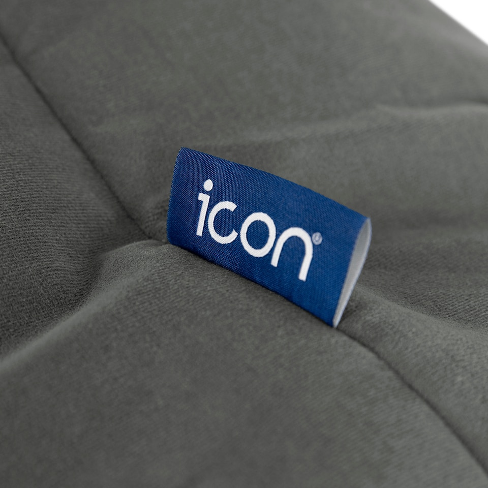 image 1 of icon Sirena  Velvet Bean Bag Accent Bean Bag Chair, Charcoal Grey