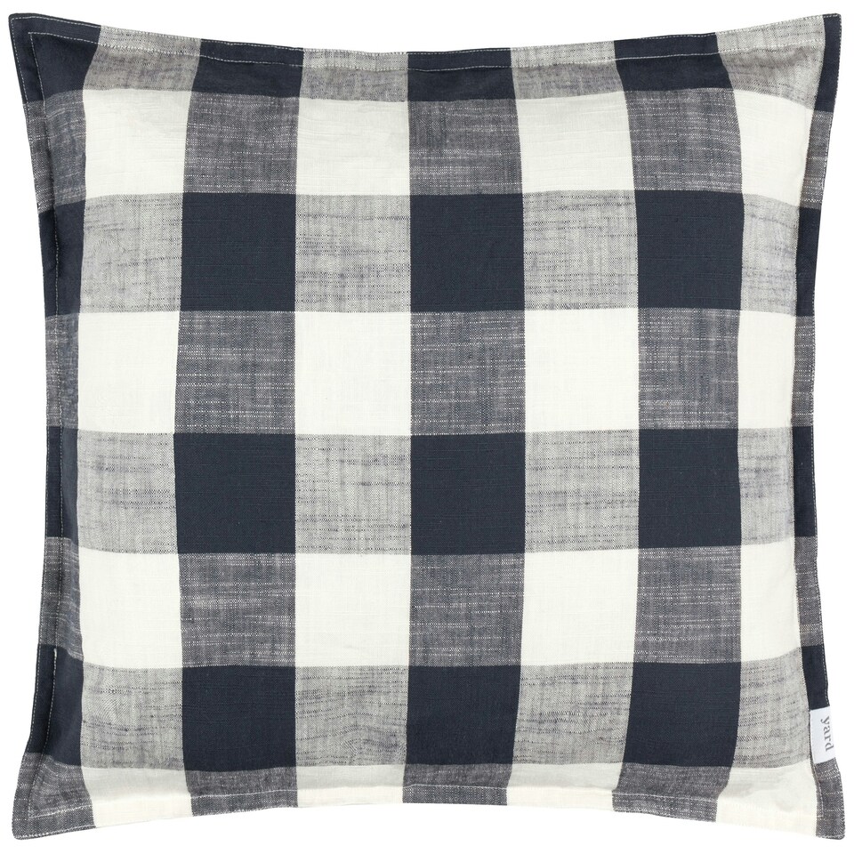 image 1 of Yard Chesil Check 100% Cotton Navy Outdoor Cushion 50 x 50 cm Multi