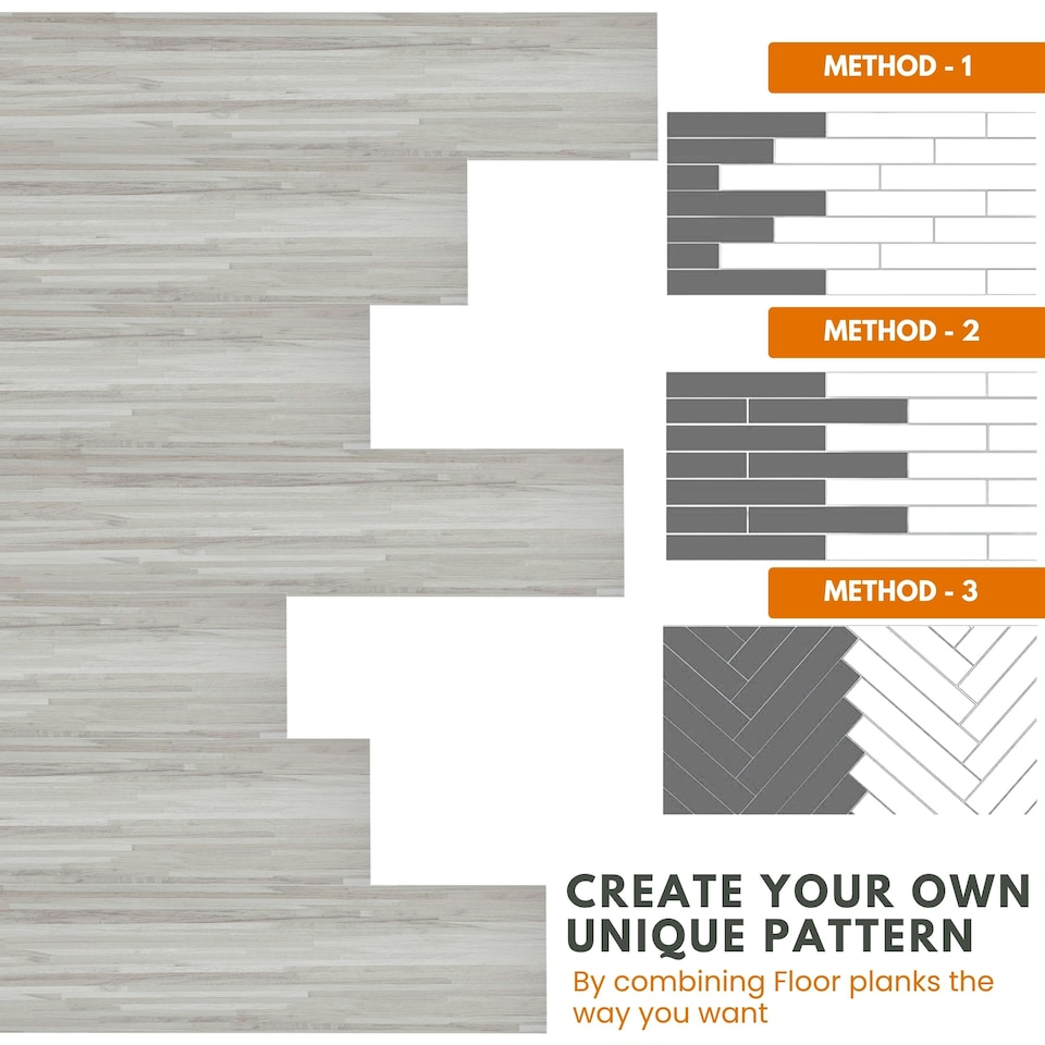 image 1 of Self Adhesive Floor Planks | 36x5.98in (91.4x15.2cm) Each | Peel & Stick Vinyl Flooring | Slatewood Flow Effect | Waterproof Tiles for Home DIY Floors Brown | 1.39 sqm