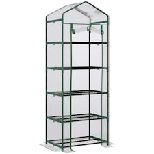 Outsunny Mini Greenhouse Outdoor Flower Stand PVC Cover Portable