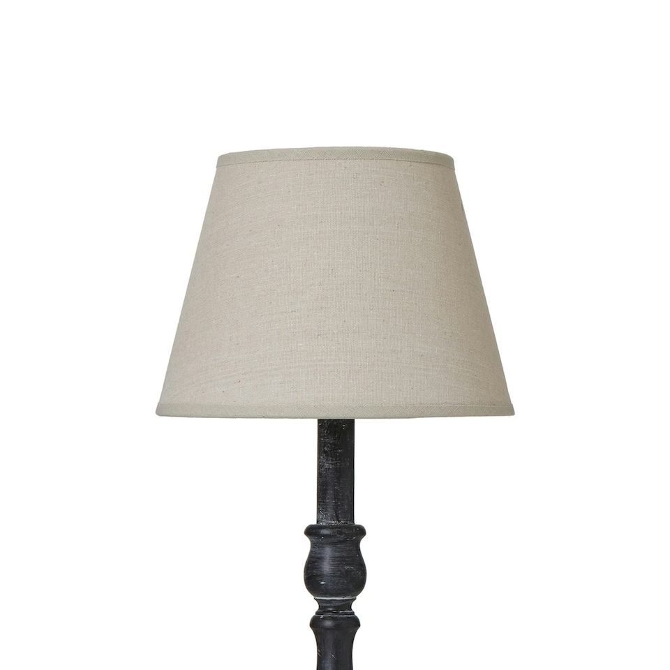 image 1 of Hill Interiors Ravenna Column Linen Table Lamp (UK Plug) - Grey - 40cm x 11cm x 11cm