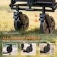image 7 of Outsunny Folding Outdoor Storage Trolley Cart Bag Telescopic Handle Brakes Black