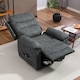 image 9 of HOMCOM Power Lift Recliner Chair with Vibration Massage and Heat, PU Leather Lift Chair with USB Port, Side Pockets, Spring Cushion, Remotes, Riser and Reclining Armchair for Living Room, Grey | Grey | Grey