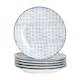 image 1 of Nicola Spring Hand-Printed Dinner Plates - 25.5cm - Navy - Pack of 6