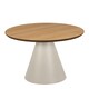 image 1 of Soli Low Round Coffee Table in Oak and Grey 65x43cm