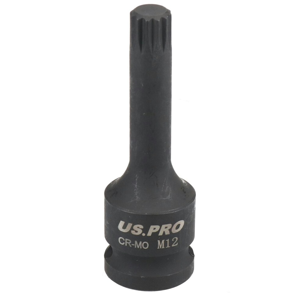 image 1 of M12 x 78mm Impacted Impact Extra Long Spline Bit 1/2" Drive Male Socket