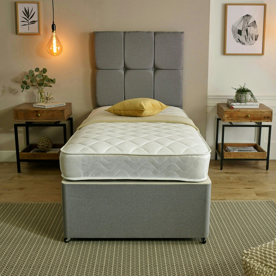 image 1 of Cooltouch Hybrid Shorty Mattress - 18cm Deep, Memory Foam & Coil Spring Support White | King