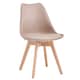 image 3 of Set of 6 Dining Chairs with Solid Wooden Legs and Seat Cushion Pads in Brown - Eva by MCC