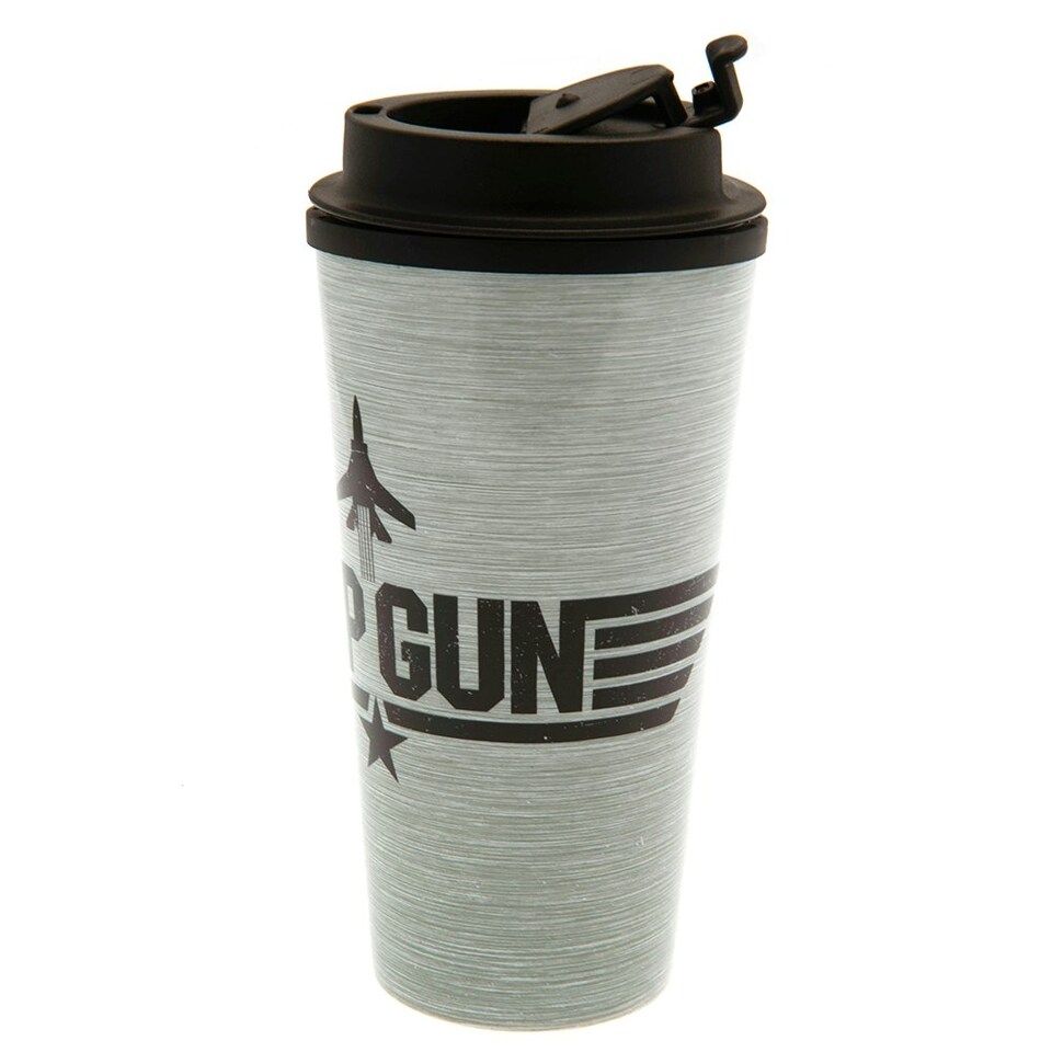 image 1 of Top Gun Logo Travel Thermal Flask - Black/Grey - One Size
