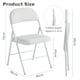image 5 of Set of 2 Folding Dining Chairs Metal Frame Padded Seats