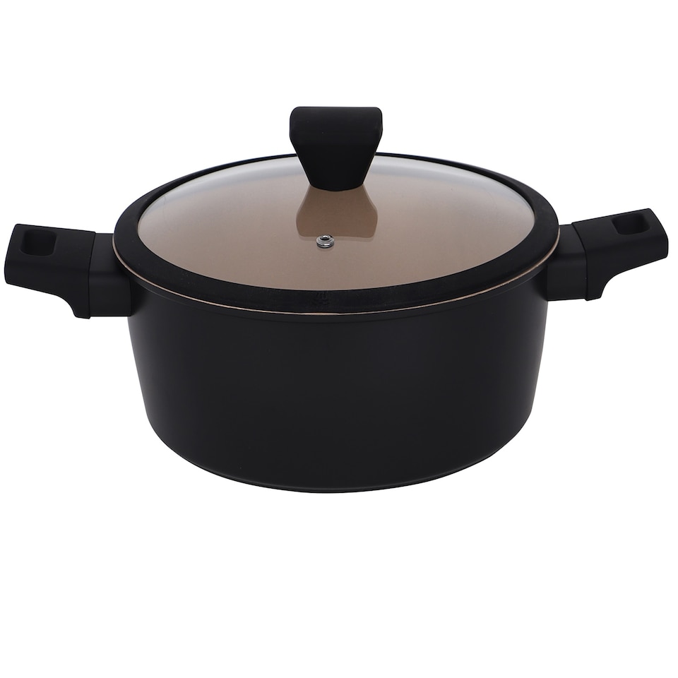 image 1 of Gr8 Home Casamema Black 10 Pcs Forged Carbon Steel Non Stick Marble Saucepan Cookware Set