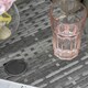 image 8 of Outsunny Rattan Wicker Tea Coffee Table w/ Umbrella Hole and Storage Space Grey
