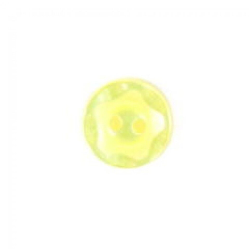 Crendon Yellow Round Floral Buttons for Dressmaking - 11mm - per value pack of 50