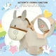 image 3 of HOMCOM Cute Kids Ride-On Rocking Donkey w/ Sound Handlebars Seat Belt Plush Body