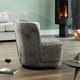 image 3 of Camarillo Swivel Base Fabric Accent Chair - Dark Grey