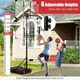 image 7 of COSTWAY Portable Basketball Hoop Backboard Basketball Black | Standard