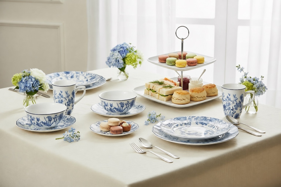 image 1 of Waterside Elegant Two-Tier Cake Stand