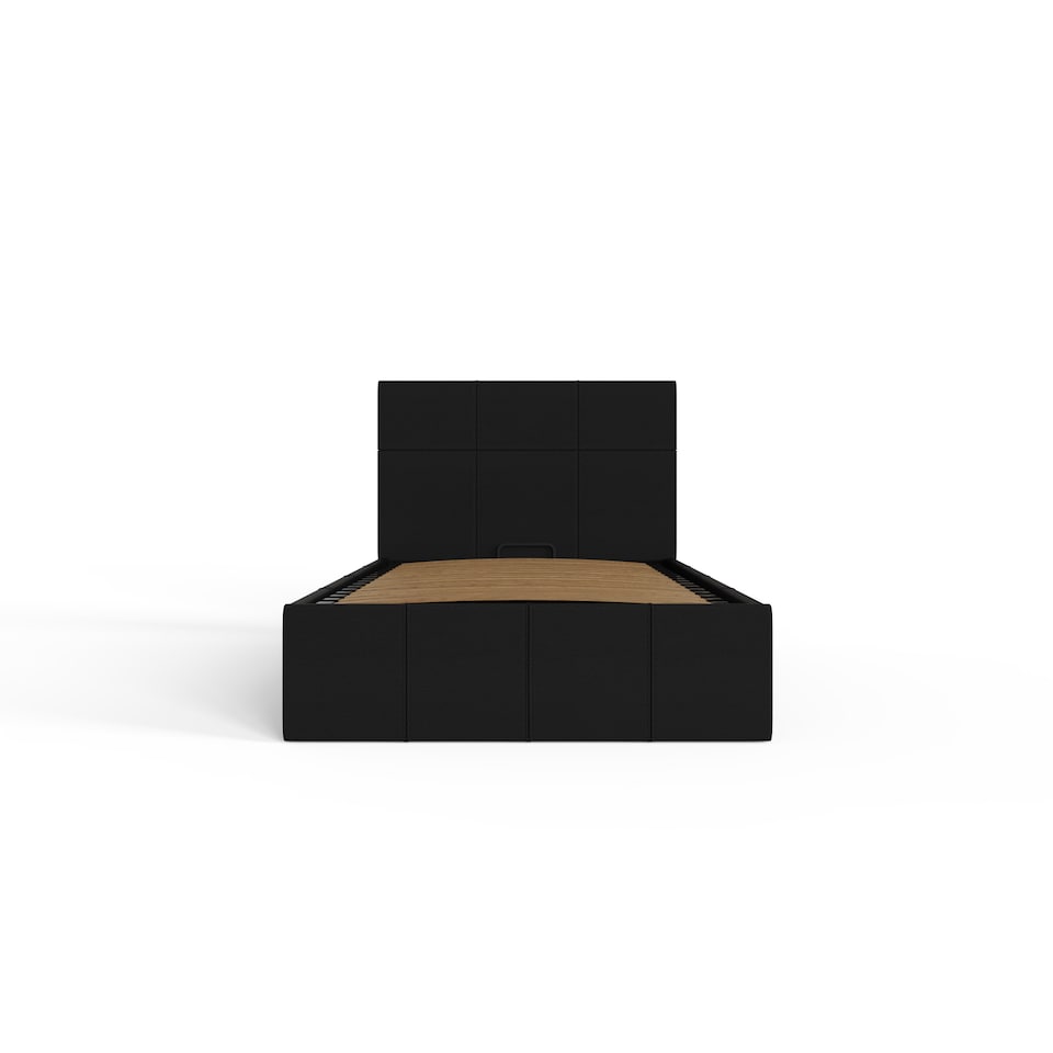 image 1 of Side Lift Ottoman Storage Bed Single Black | Black | Black